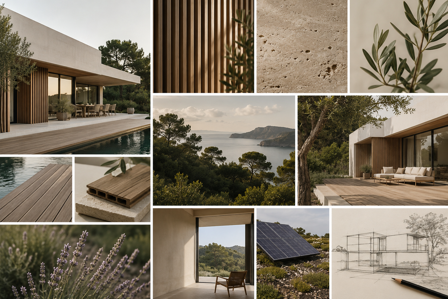 Casa sustentável com materiais naturais